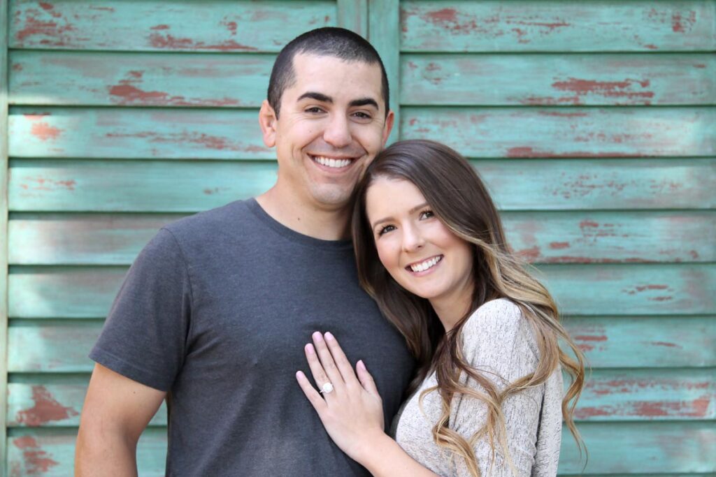 Engagement photo of couple.