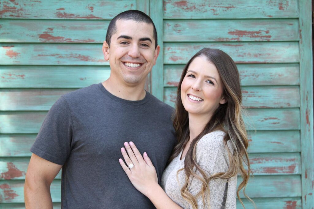 Engagement photo of couple.