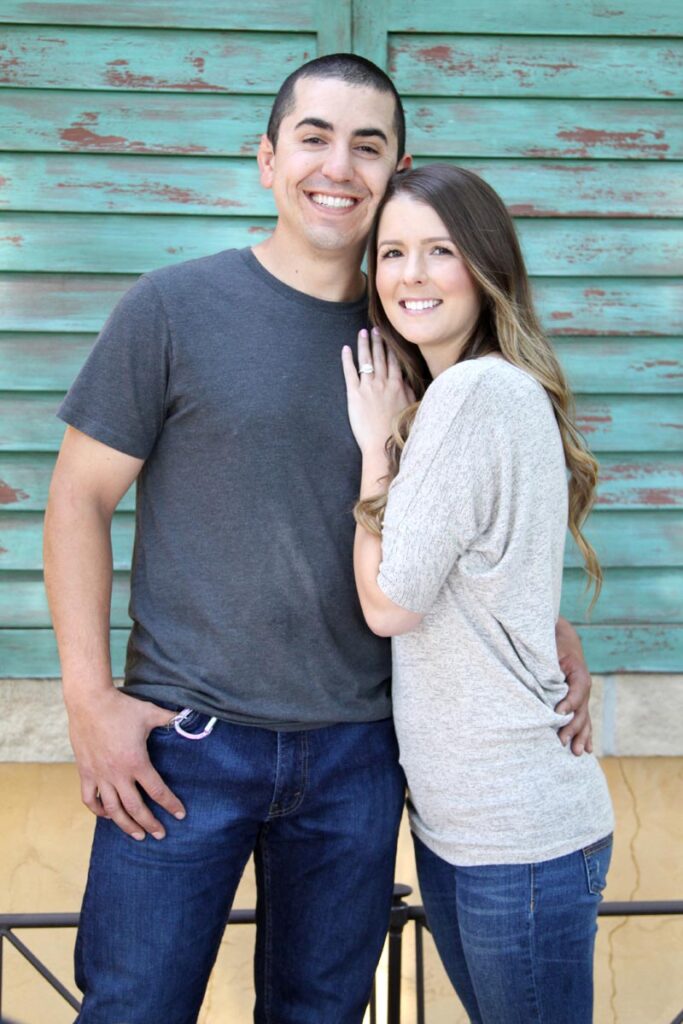 Engagement photo of couple.