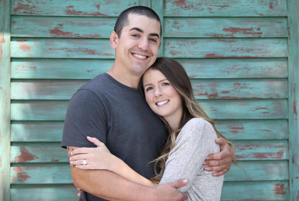 Engagement photo of couple.