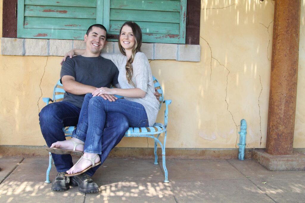 Engagement photo of couple.