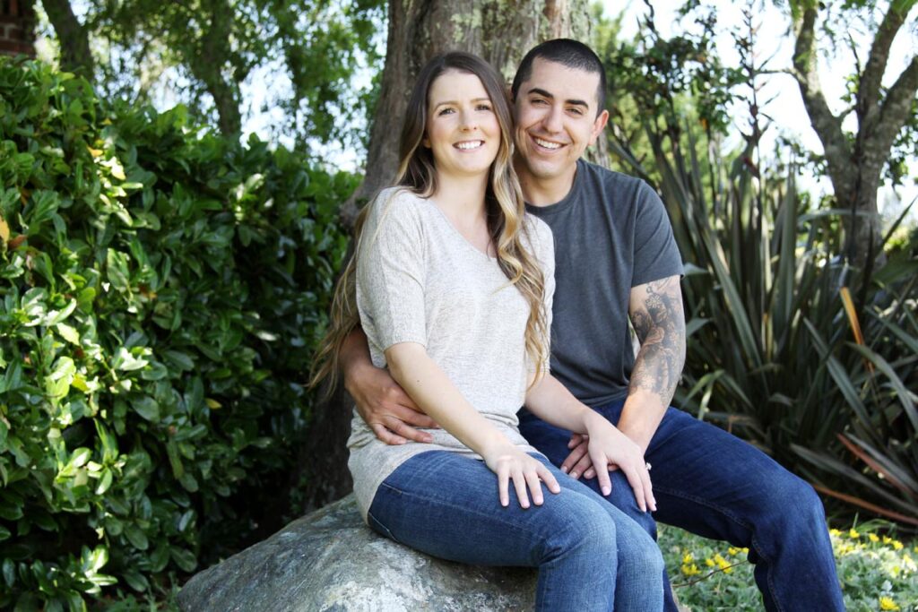 Engagement photo of couple.