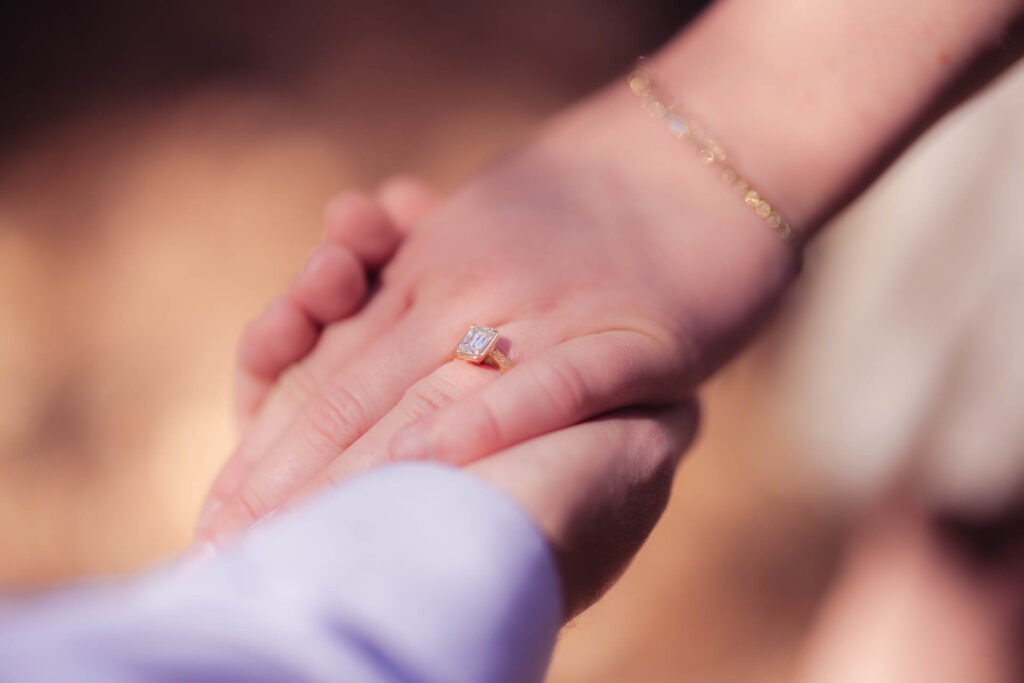 Engagement photo of couple.
