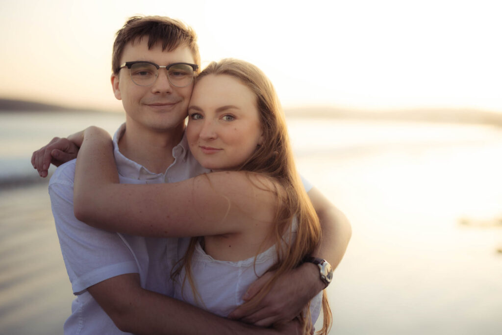 Engagement photo of couple.