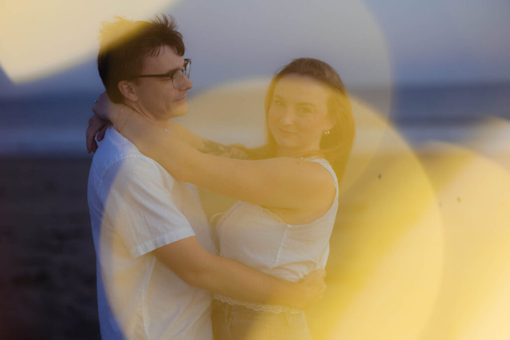 Engagement photo of couple.