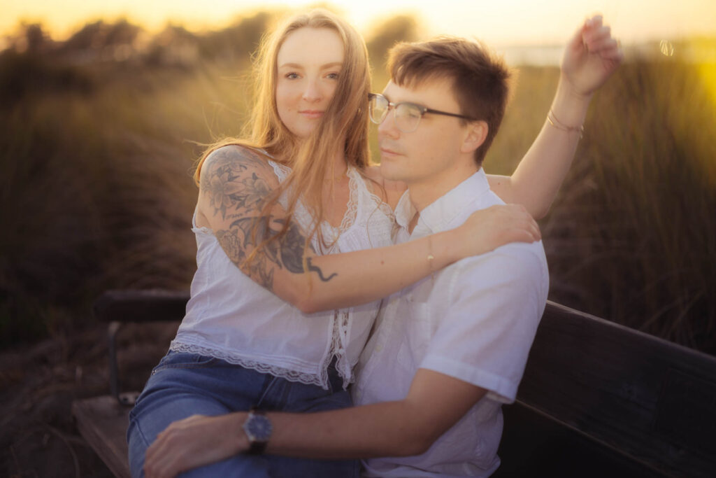 Engagement photo of couple.