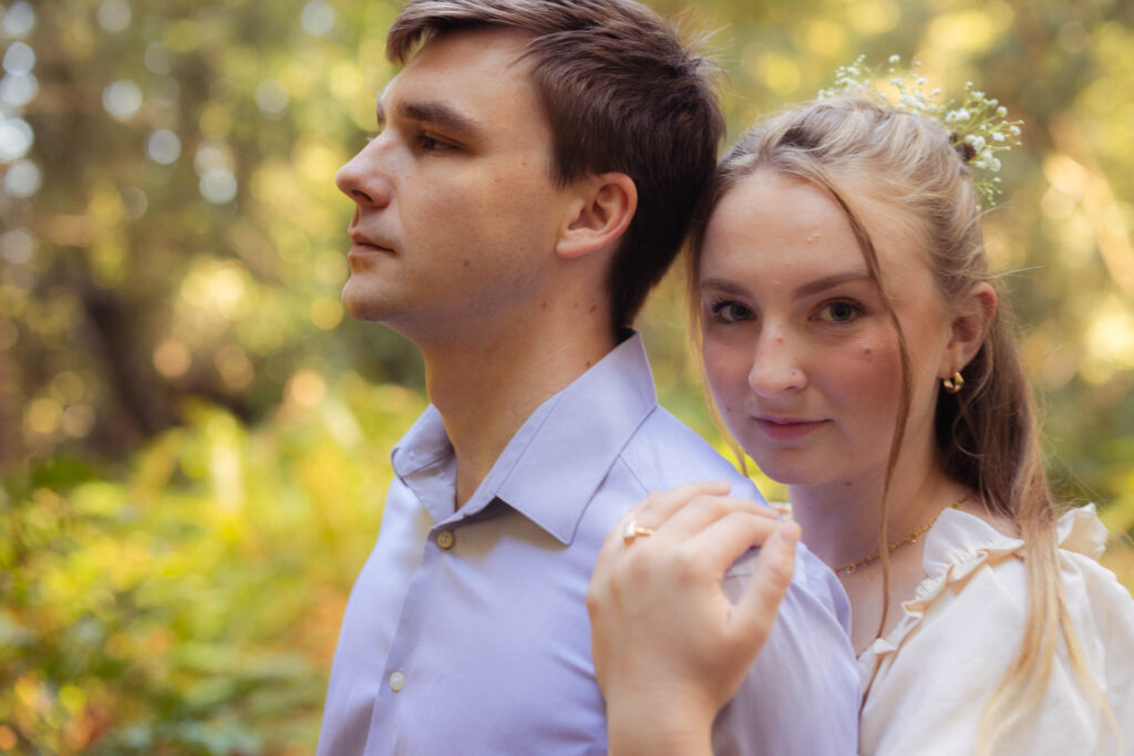 Engagement photo of couple.
