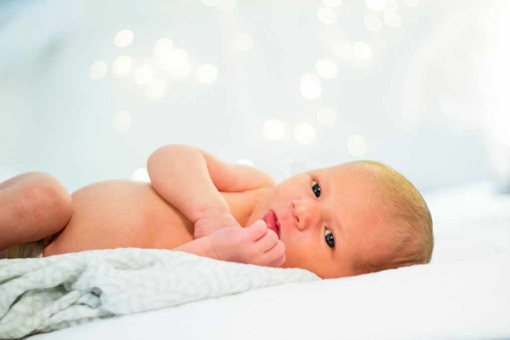 Newborn photo of infant.