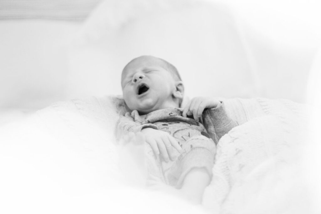 Newborn photo of infant.