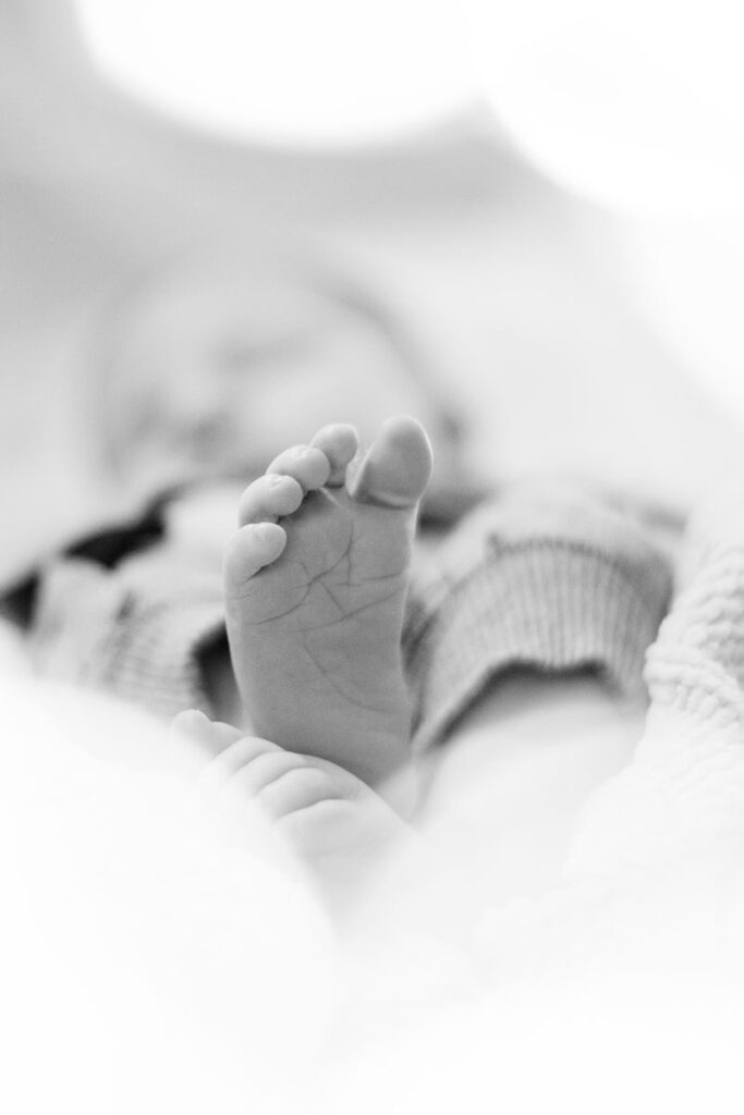 Newborn photo of infant.