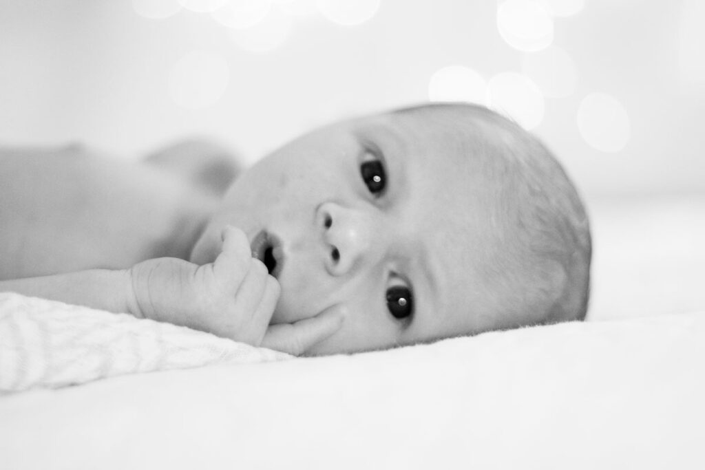 Newborn photo of infant.