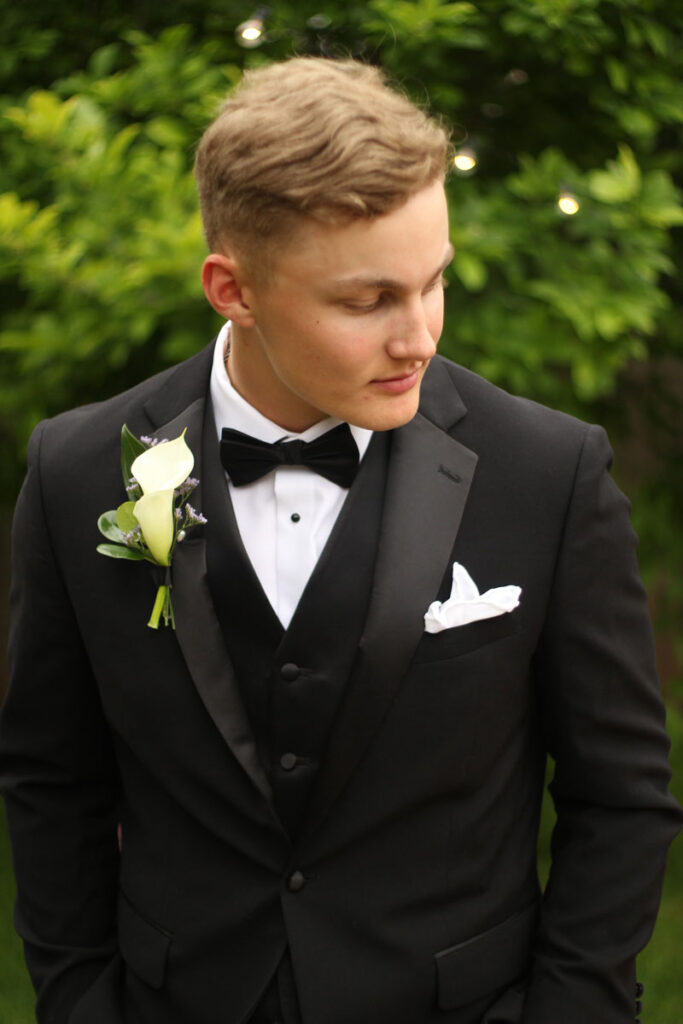 Prom photo of young man.